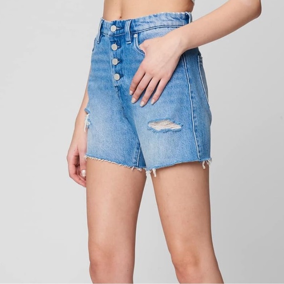 Blank NYC NWT The Warren high rise shorts size 28 - Picture 3 of 9